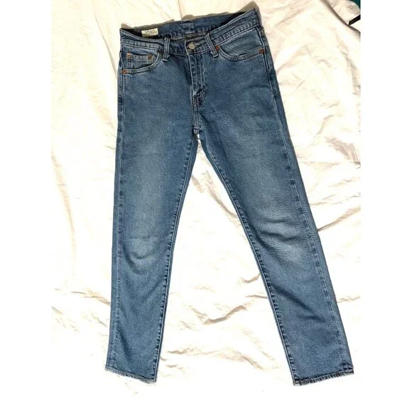 Men Levis Premium 511 Slim Fit Jeans Dark Indigo Wash Durable Denim 28 x 32 - Picture 13 of 14